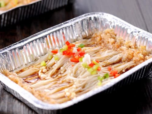 东河镇锡纸烤金针菇